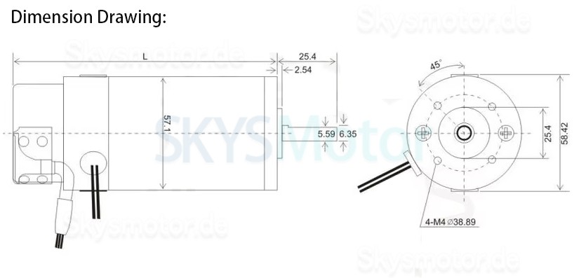 60W 24V DC Bürsten Servomotor & Servoantriebe Kit 58JZS0630AS+MACA706 Φ58mm 0,72N.m 3000U/min